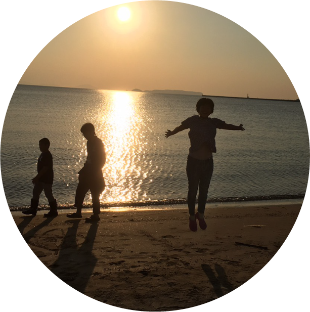 夕焼けの海